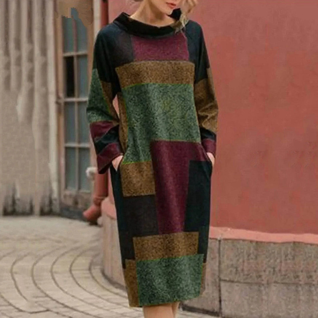 Chelsy™ | Vintage Patchwork Midi Kjole