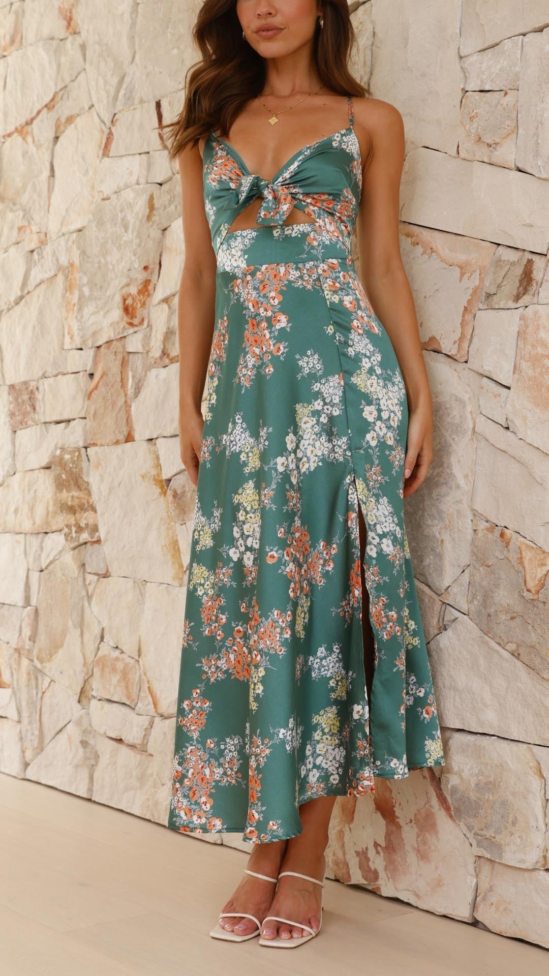 Gry™ | Satin Blomsterkjole
