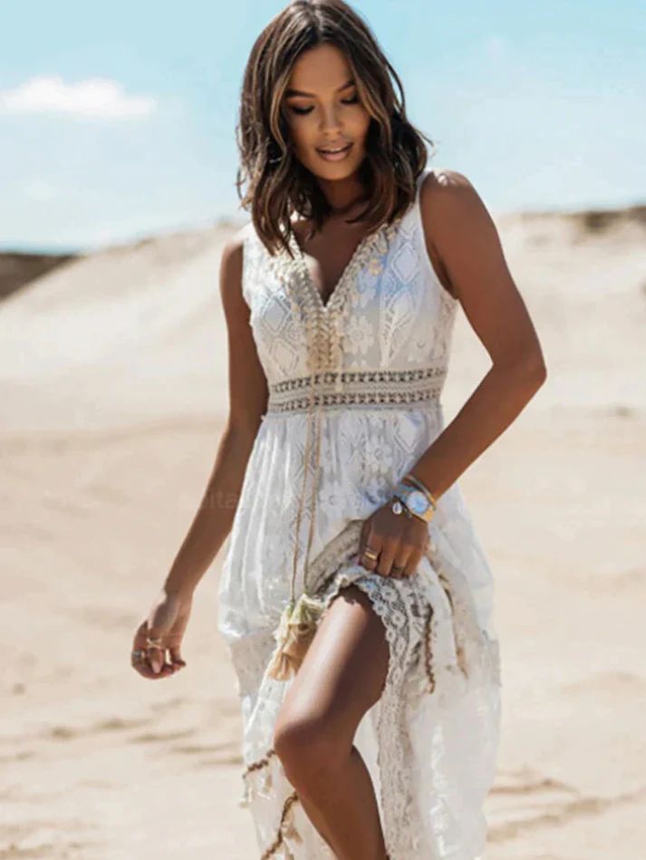 Ava™ | Boho Sommerkjole med Elegant Twist