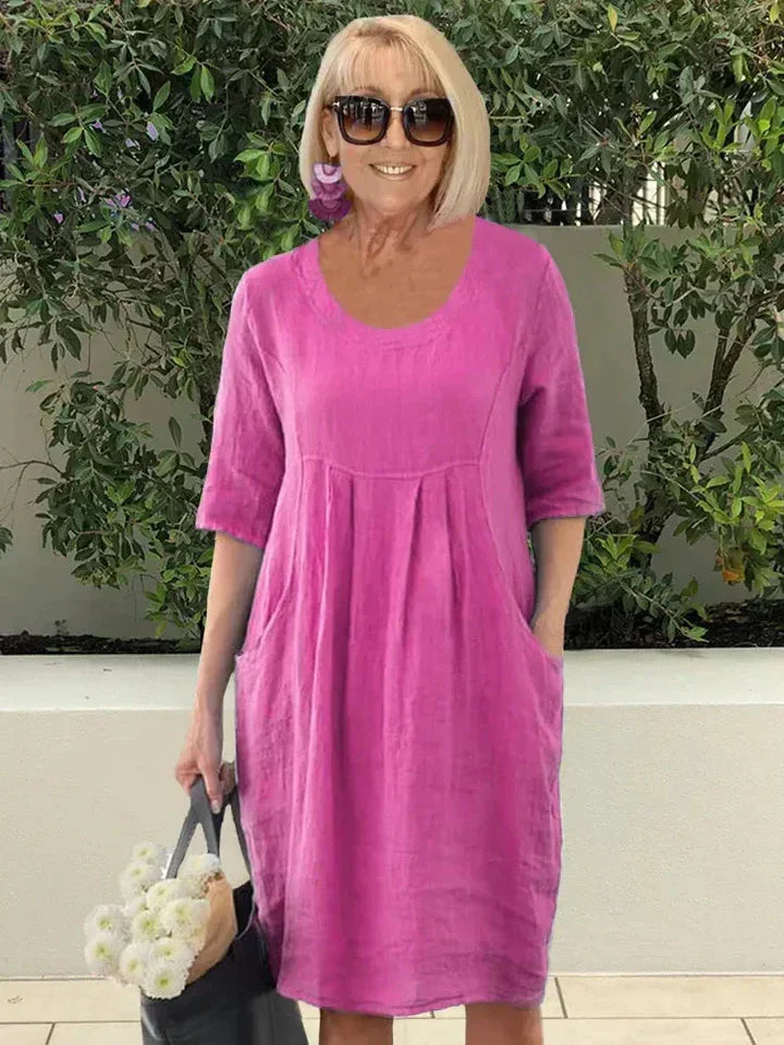 Julie™ | Løs Kjole med Lommer