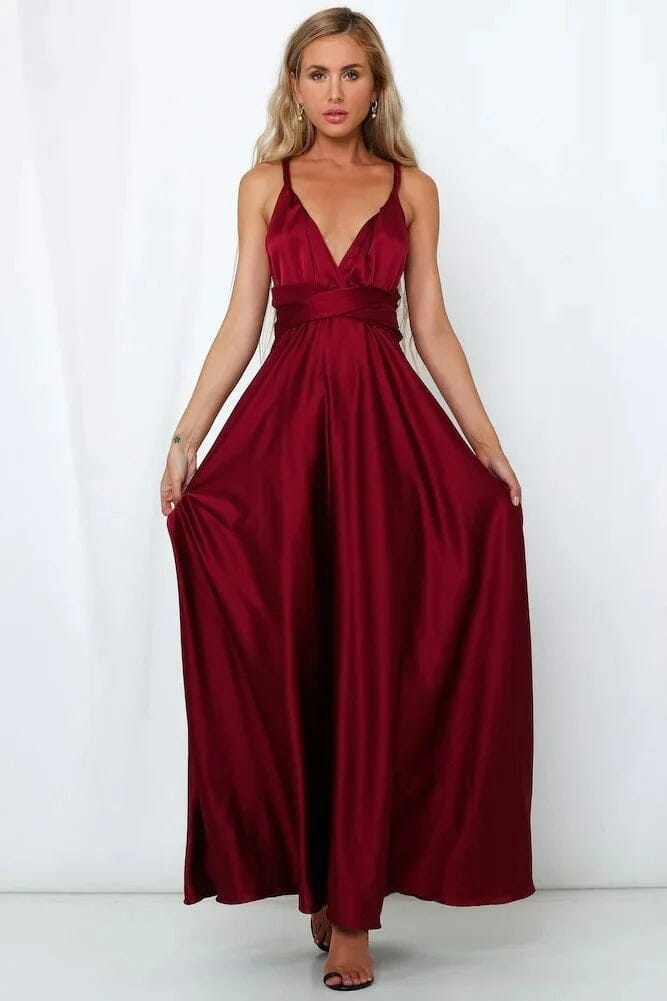 Amalie™ | Elegant Satin Maxikjole