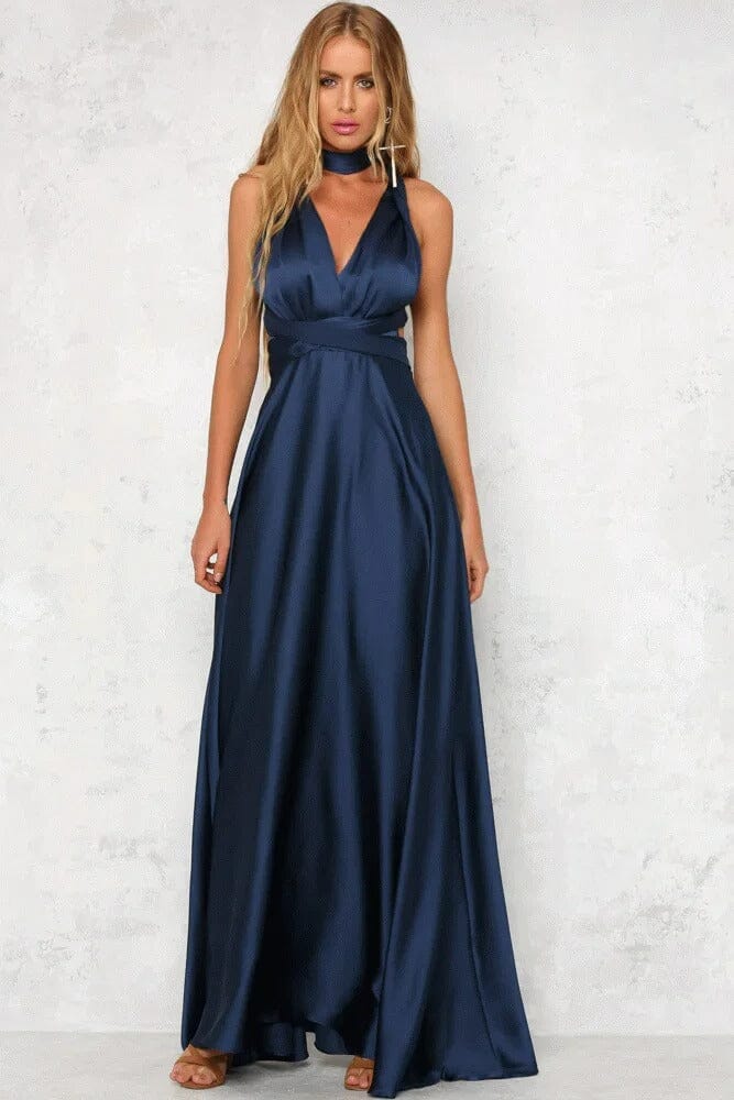 Amalie™ | Elegant Satin Maxikjole