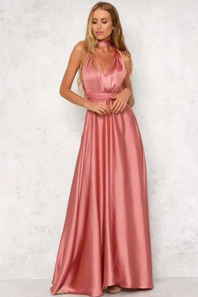 Amalie™ | Elegant Satin Maxikjole
