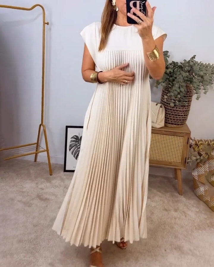Amalia™ | Trendy Ærmeløs Plisseret Kjole