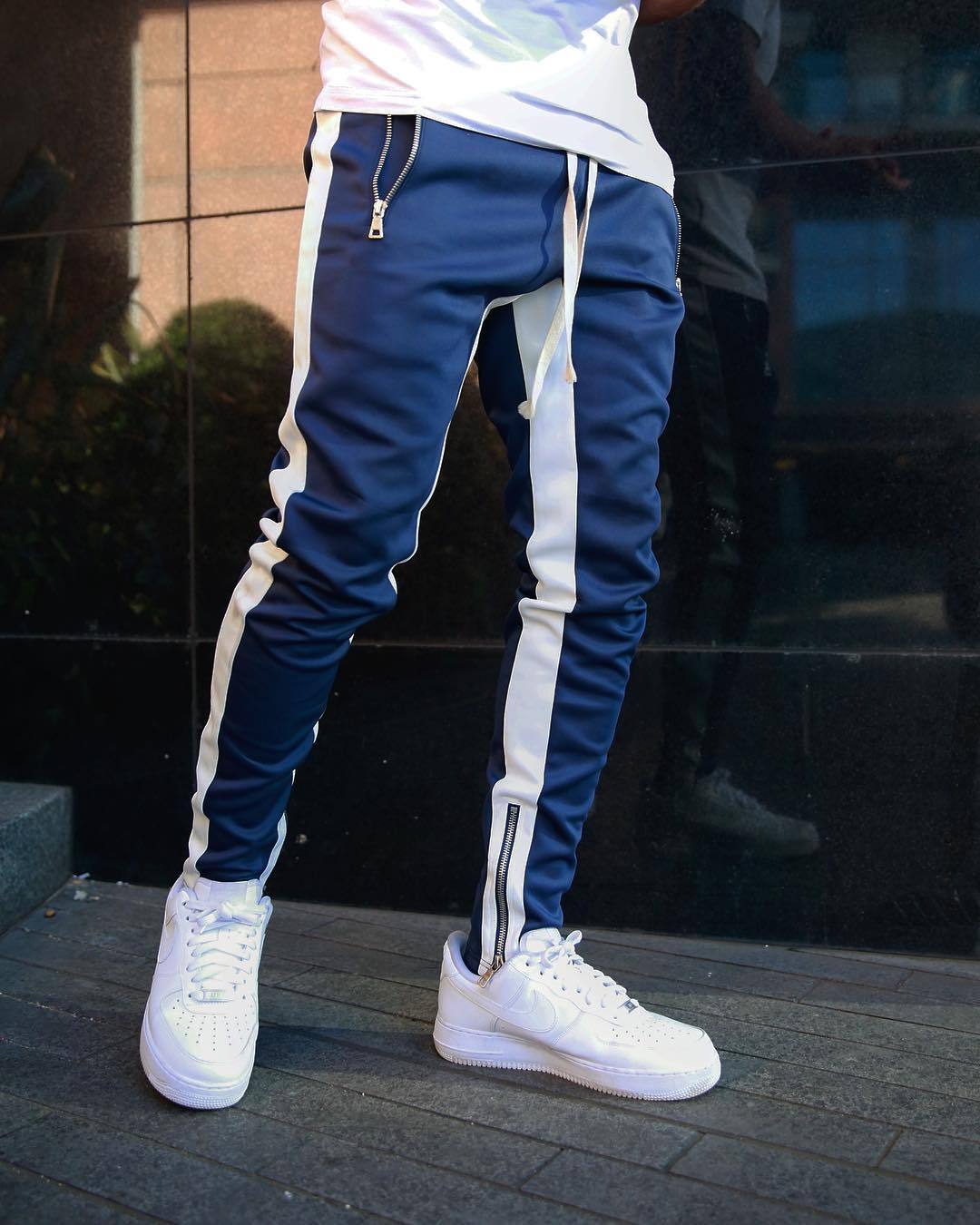 Alexander | Herre Sporty Joggerbukser Med Sidestriber