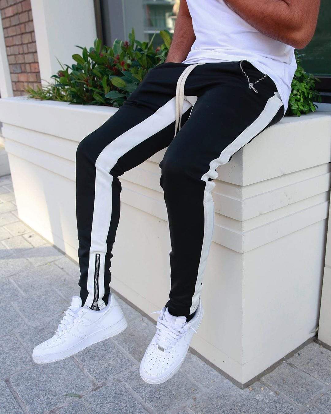 Alexander | Herre Sporty Joggerbukser Med Sidestriber