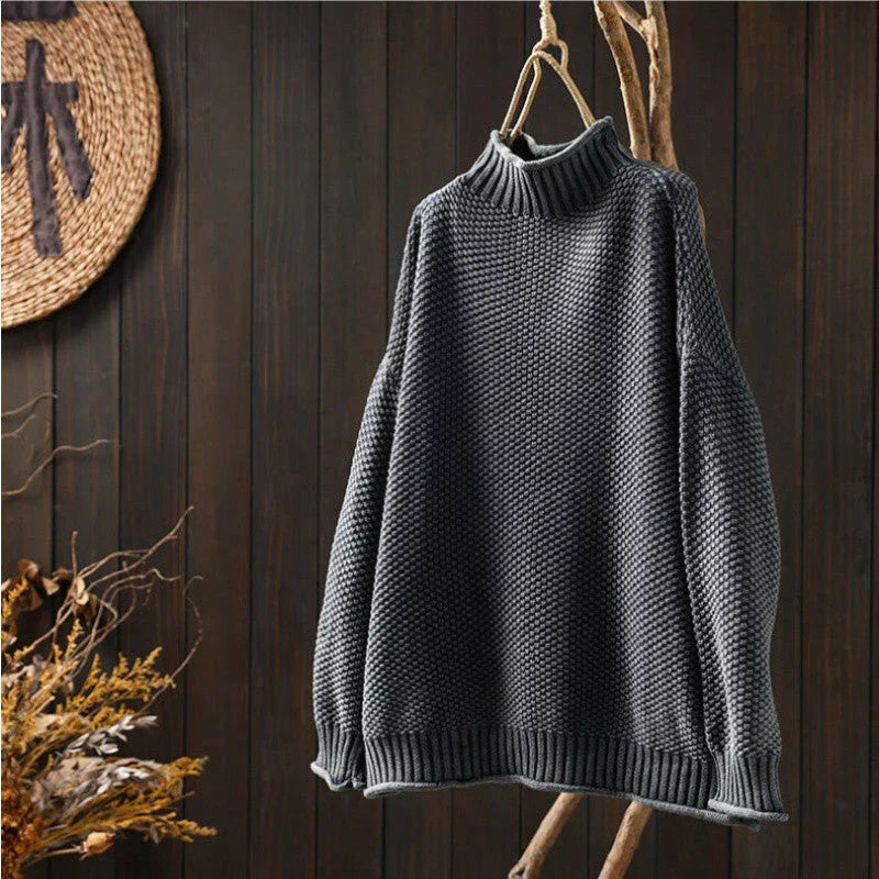 Mina™ | Sweater Med Høj Krave