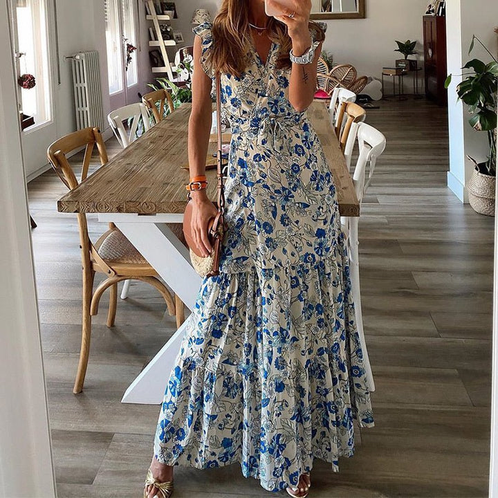 Dahlia™ | Blomster Maxi Kjole