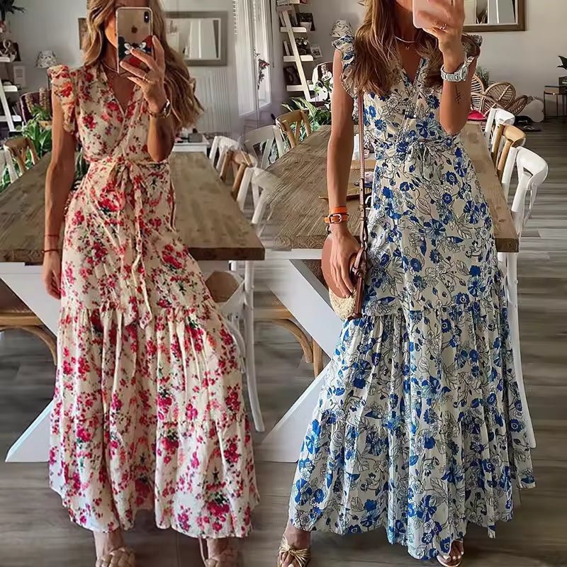 Dahlia™ | Blomster Maxi Kjole