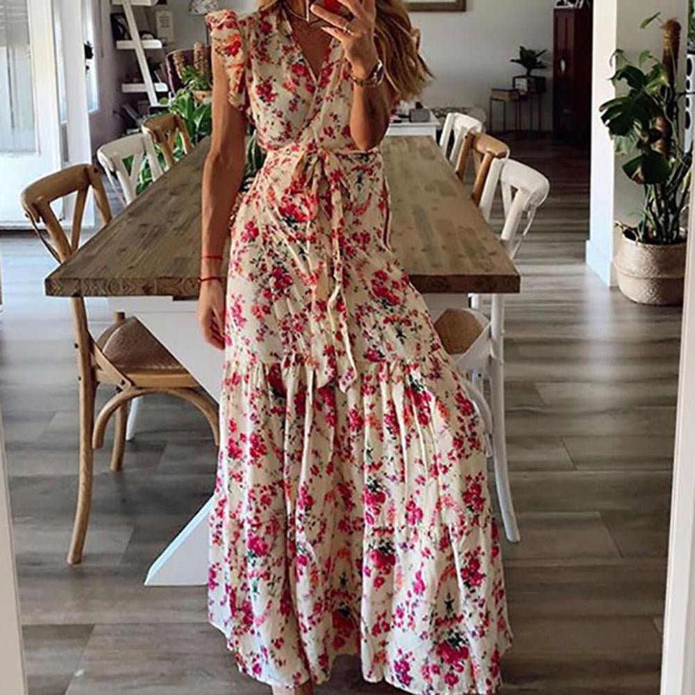 Dahlia™ | Blomster Maxi Kjole