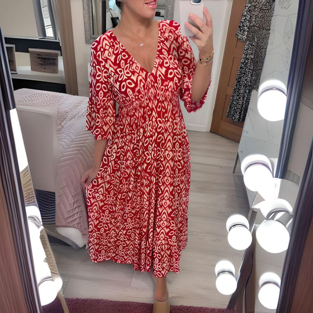 Josefine™ | Boho Mønstret Kjole