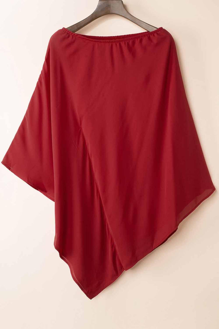Cornelia™ | Elegant One-Shoulder Mini Kjole med Flagermusærmer
