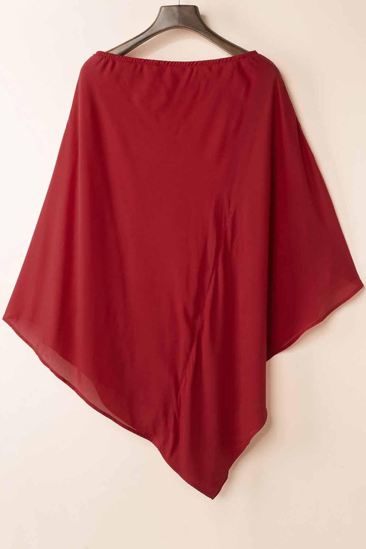 Cornelia™ | Elegant One-Shoulder Mini Kjole med Flagermusærmer