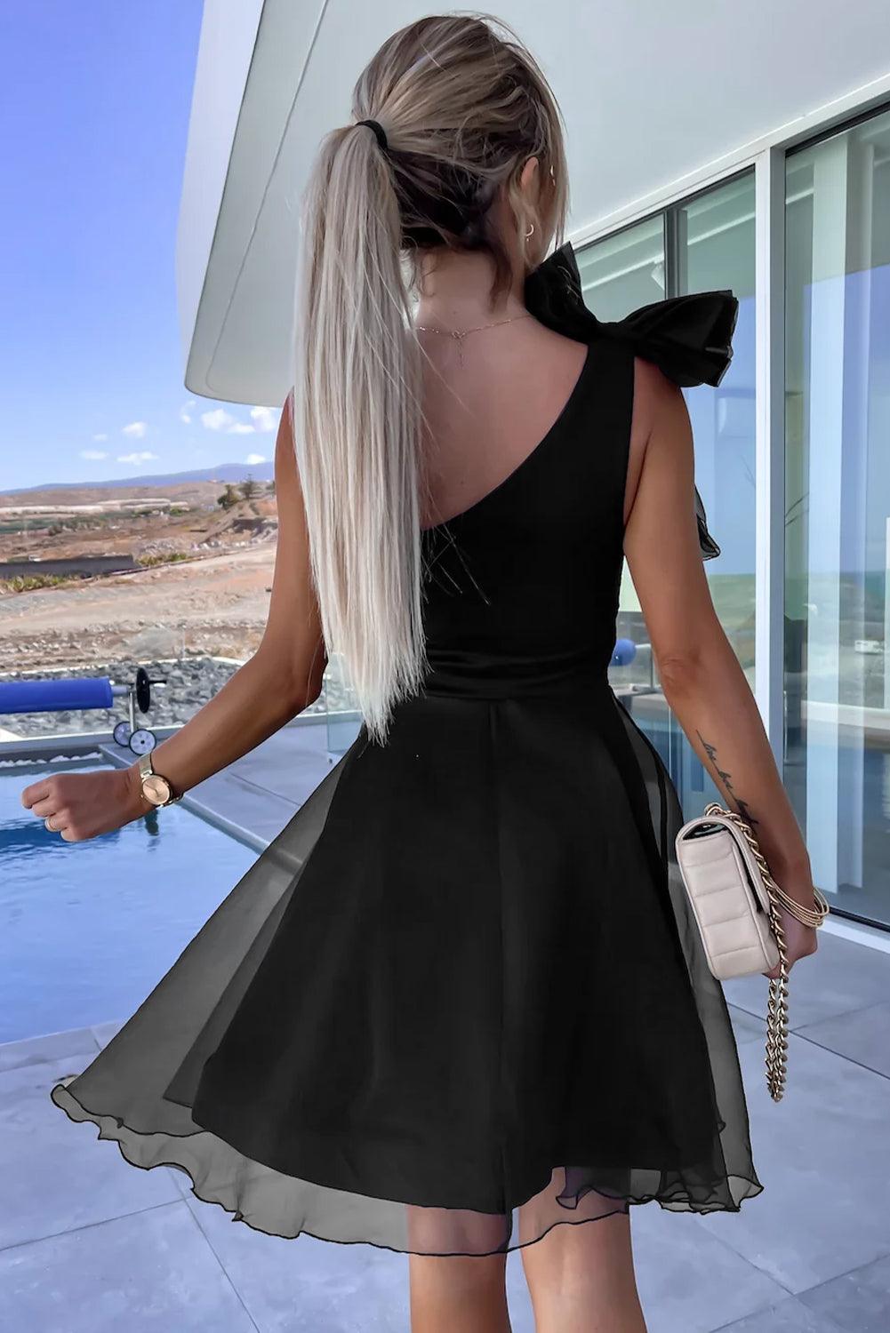 Selma™ | Elegant One-Shoulder Tyl Skaterkjole
