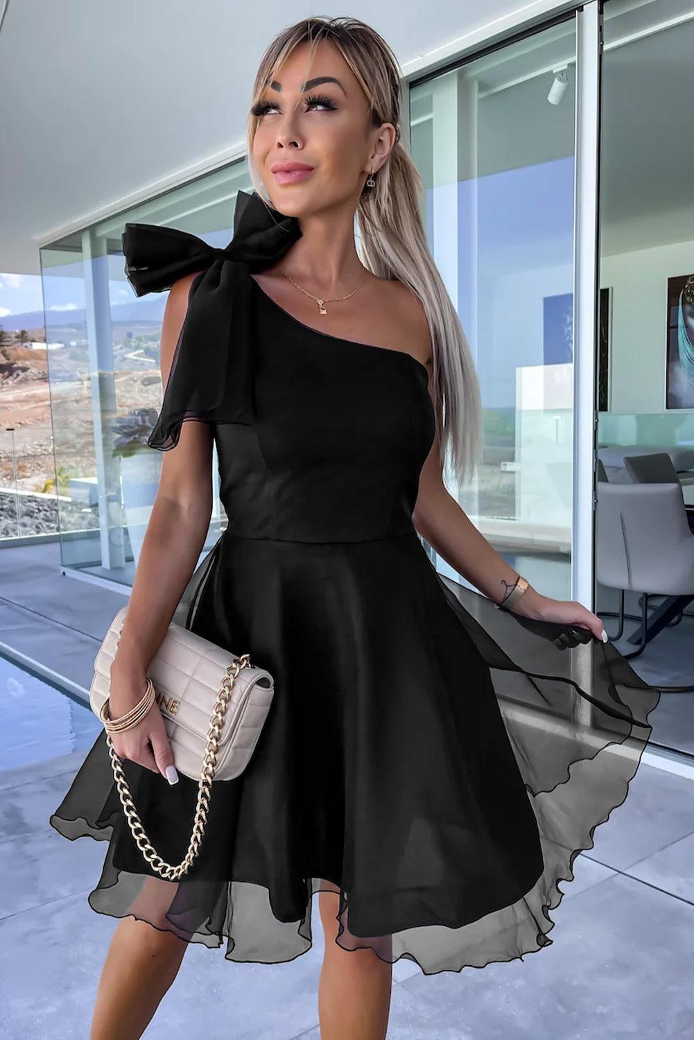 Selma™ | Elegant One-Shoulder Tyl Skaterkjole
