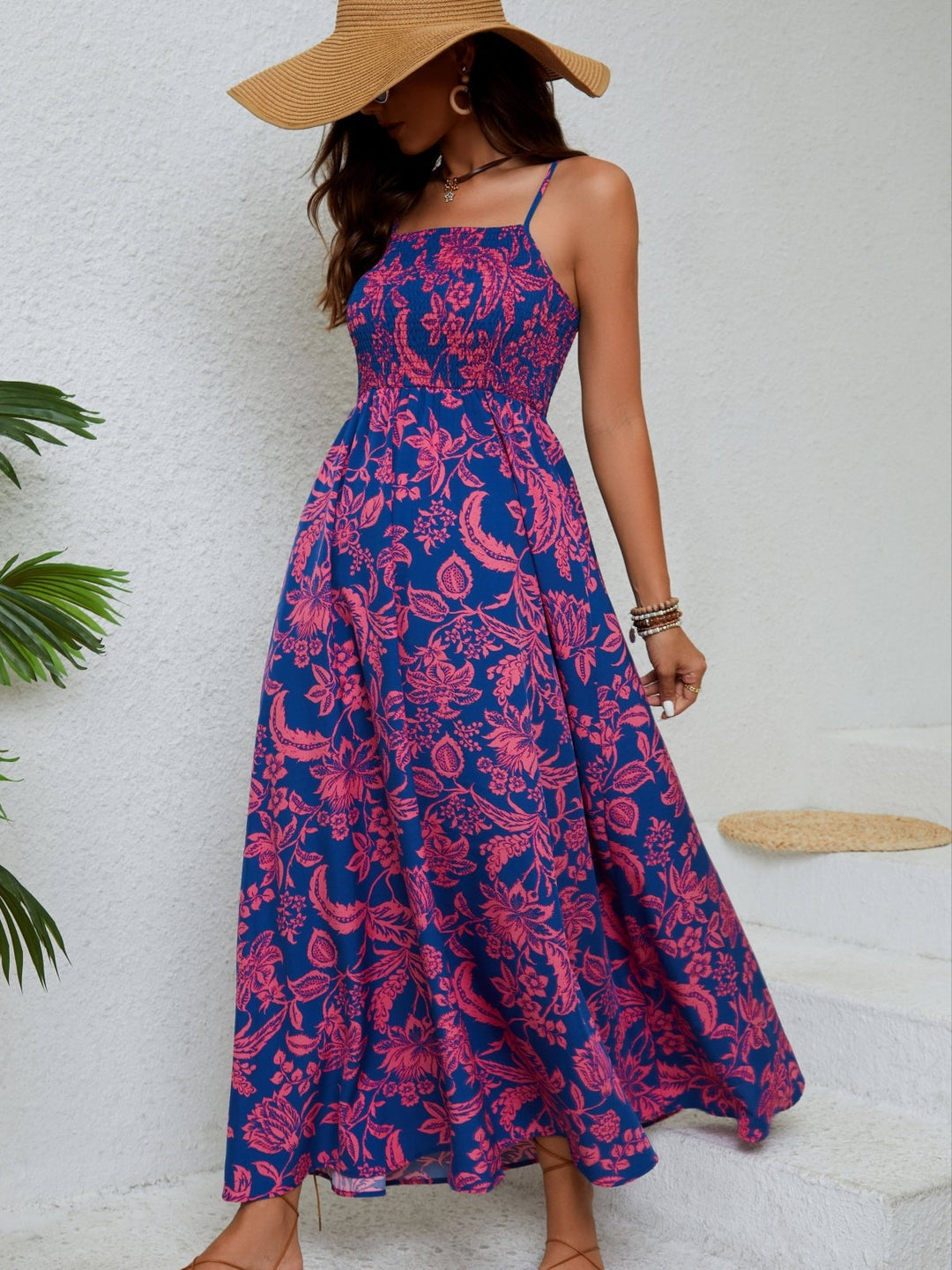Vibeke™ | Blomsterprint Samlet Cami Kjole
