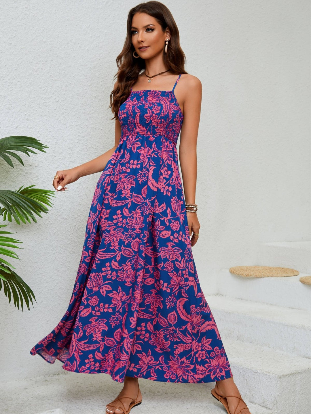Vibeke™ | Blomsterprint Samlet Cami Kjole