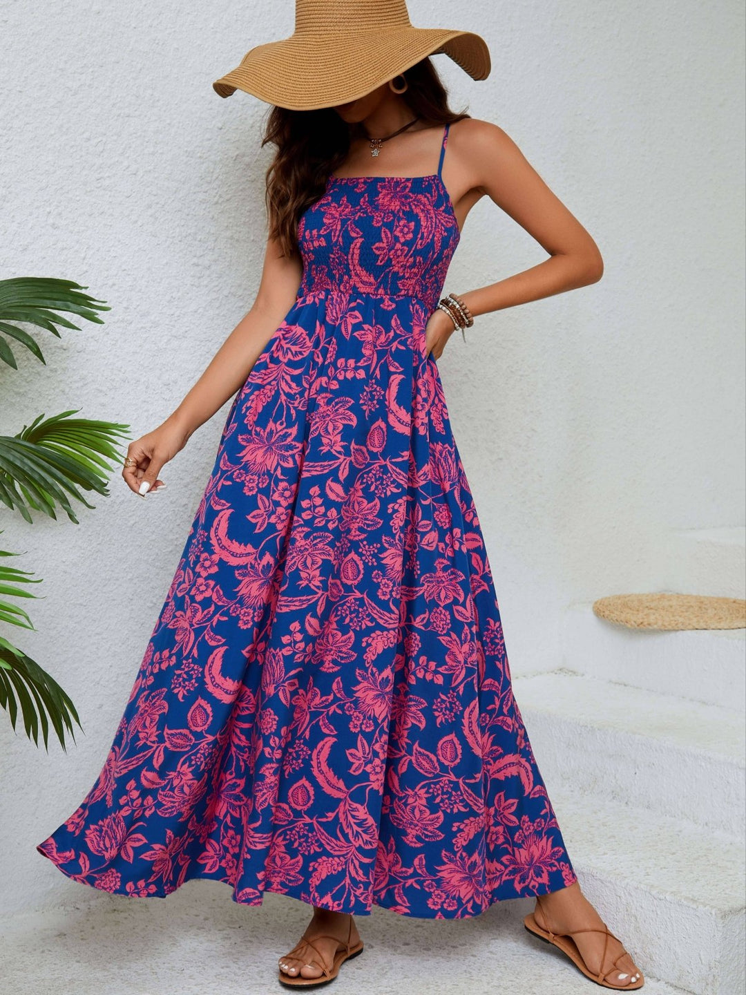 Vibeke™ | Blomsterprint Samlet Cami Kjole