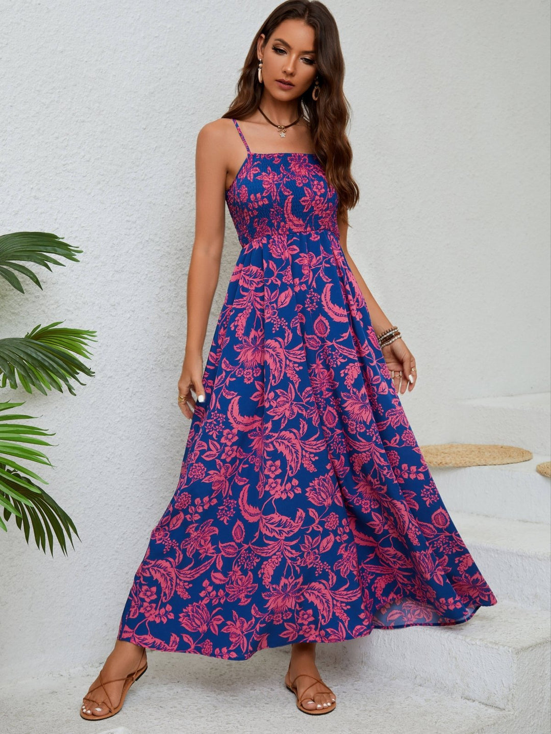 Vibeke™ | Blomsterprint Samlet Cami Kjole