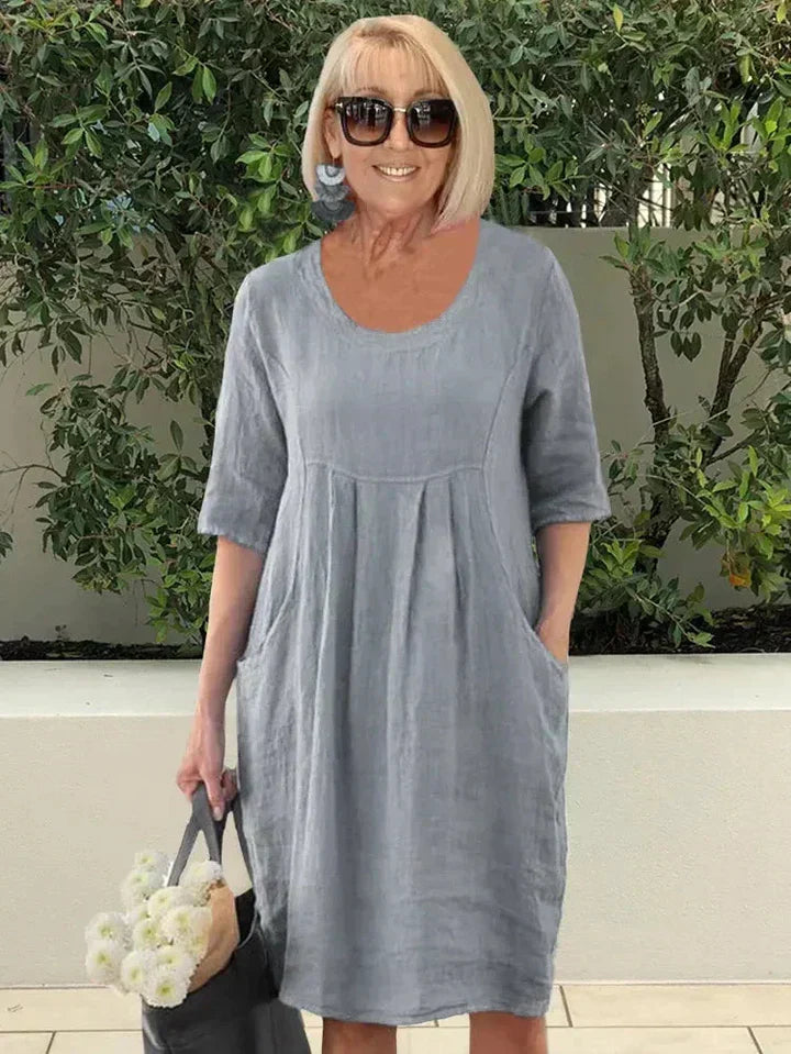 Julie™ | Løs Kjole med Lommer