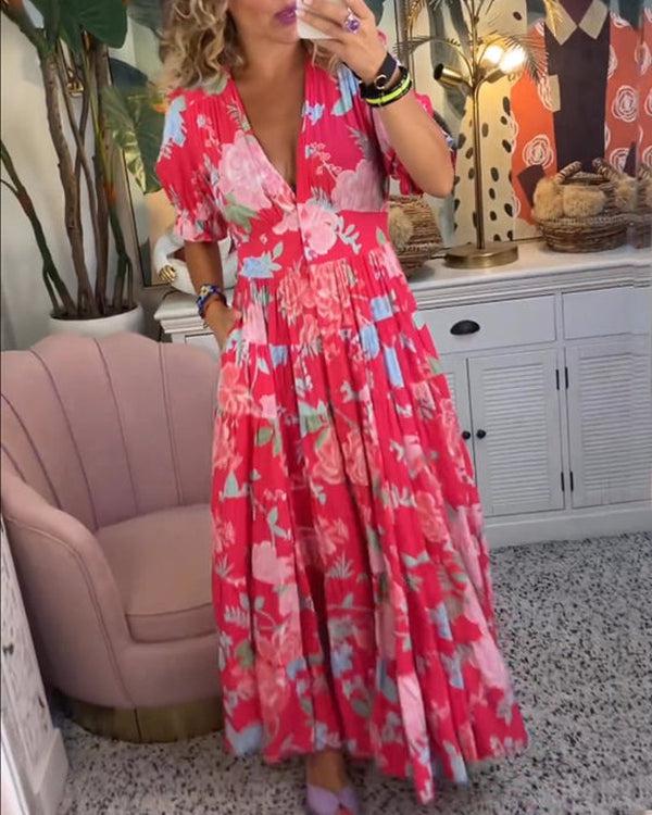 Floriana™ | Livlige Blomsterkjole