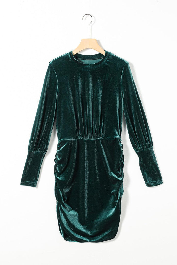 Karla™ | Elegant Velour Bodycon Kjole med Pufærmer
