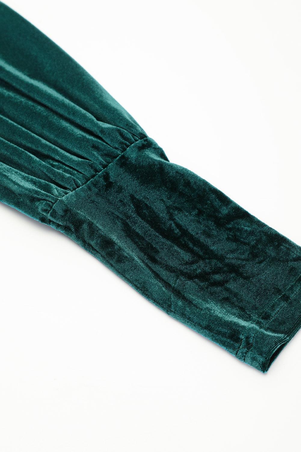 Karla™ | Elegant Velour Bodycon Kjole med Pufærmer