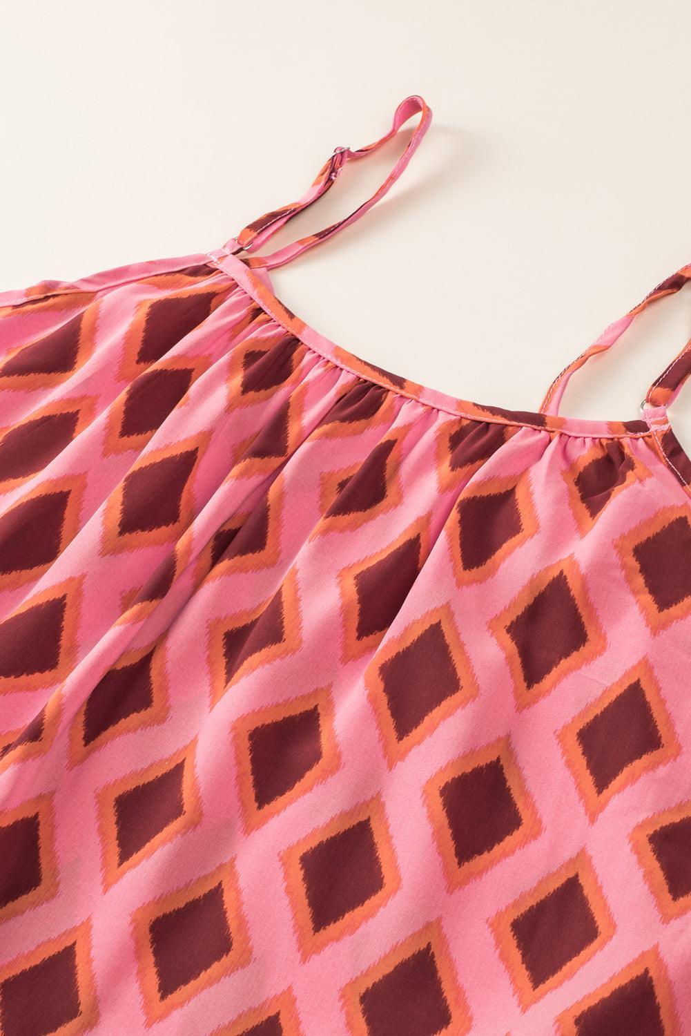 Helle™ | Ærmeløs Maxikjole med Geometrisk Print