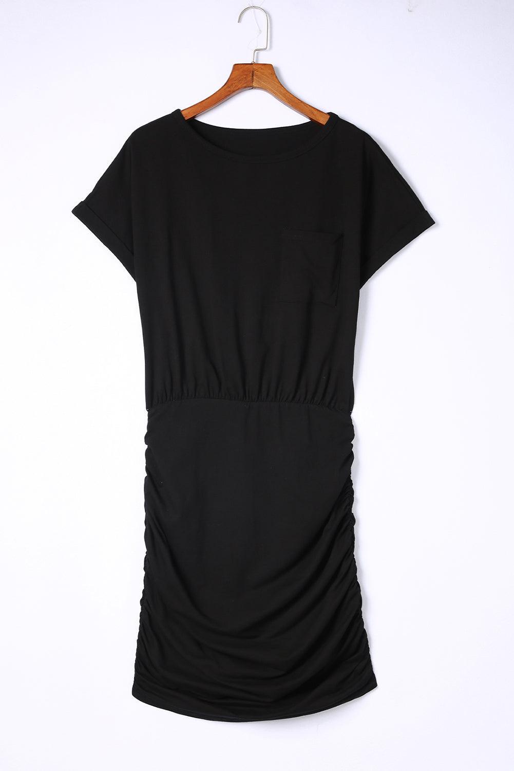 Emma™ | Rynket bodycon minikjole med lomme
