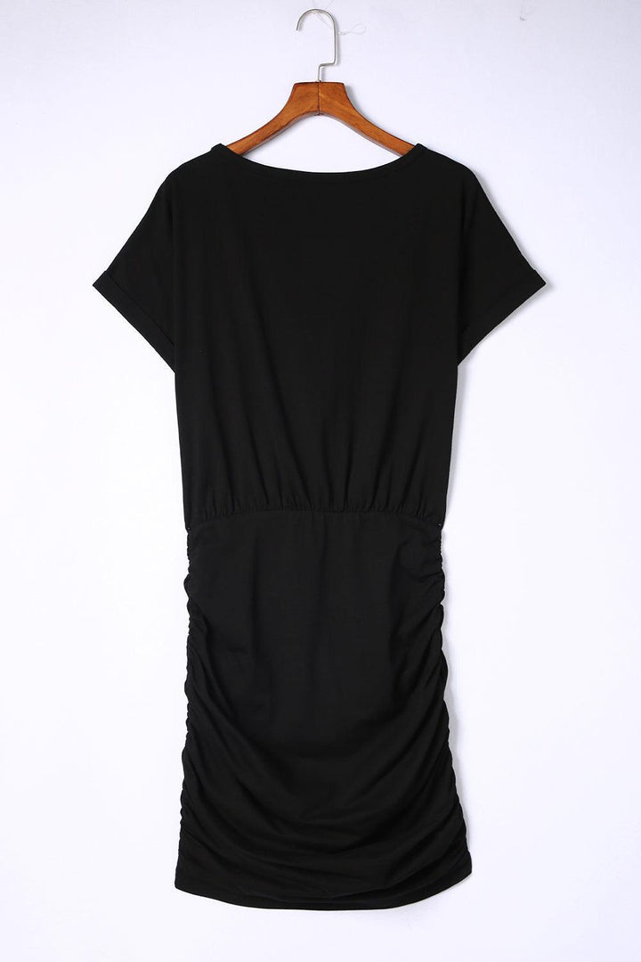Emma™ | Rynket bodycon minikjole med lomme