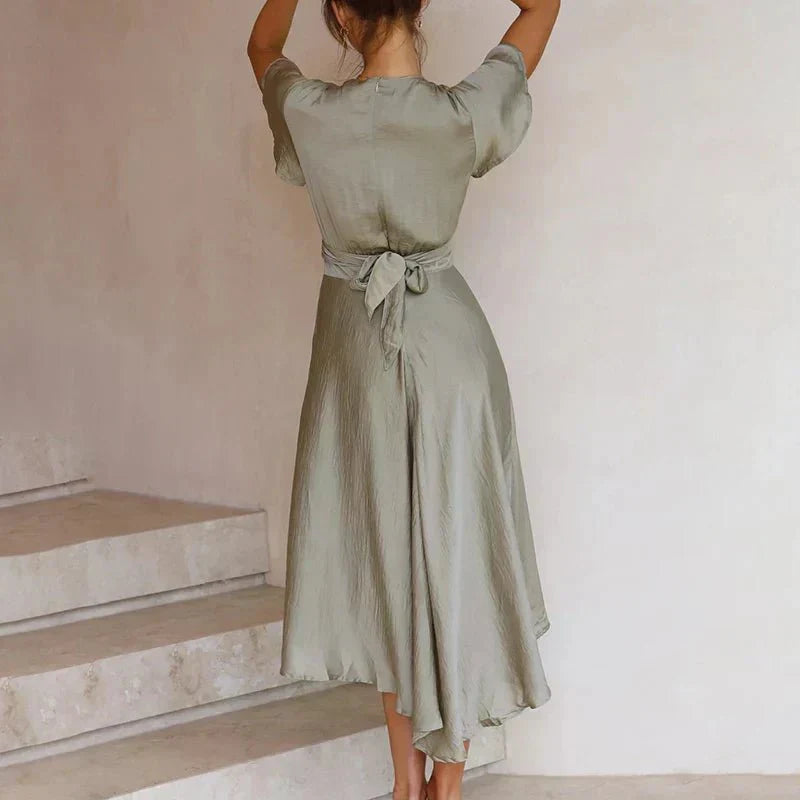 Rosella™ | Elegant Flæseærmet Midi Kjole