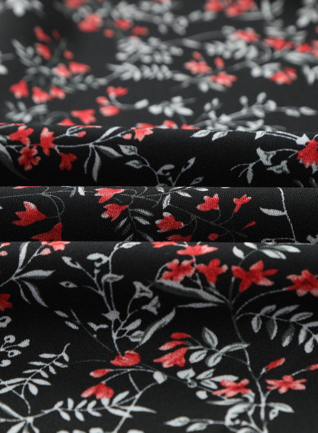 Lea™ | Rynket Crop Top og Maxinederdel med Blomsterprint