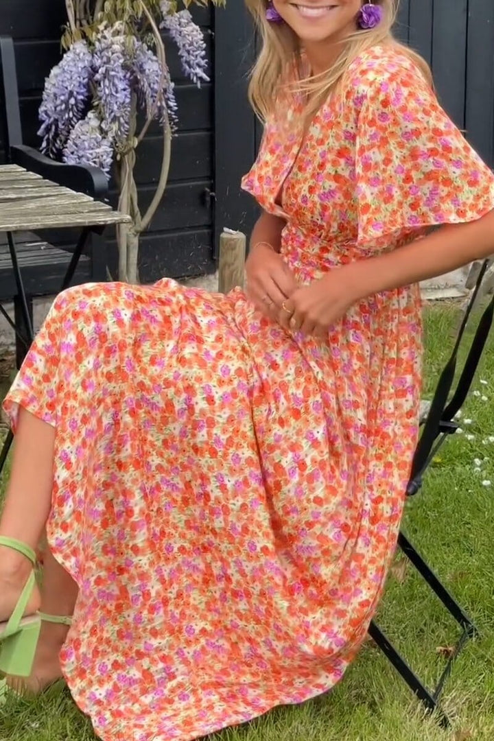 Sandra™  | Elegant maxikjole med V-udskæring