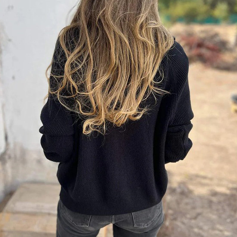 Nora | Komfortabel Halv Zip Sweater