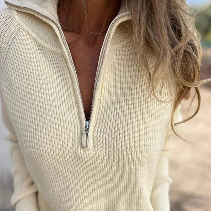 Nora | Komfortabel Halv Zip Sweater