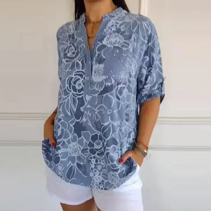 Ebba™ | Bluse med Blomsterprint