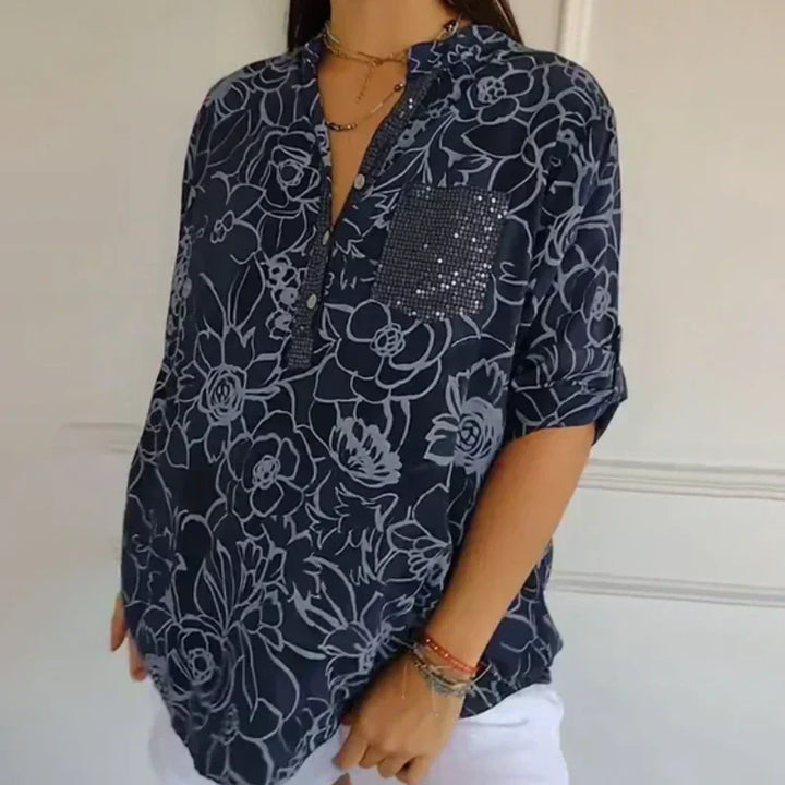 Ebba™ | Bluse med Blomsterprint