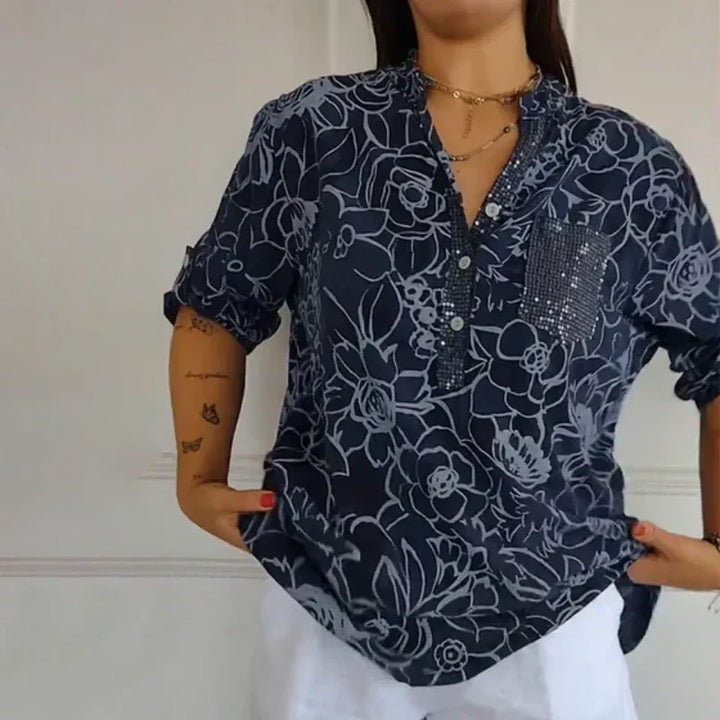 Ebba™ | Bluse med Blomsterprint
