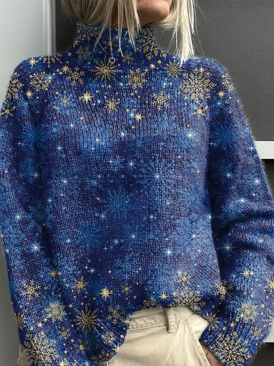 Sofie™ | Farverig Regnbue Turtleneck Sweater