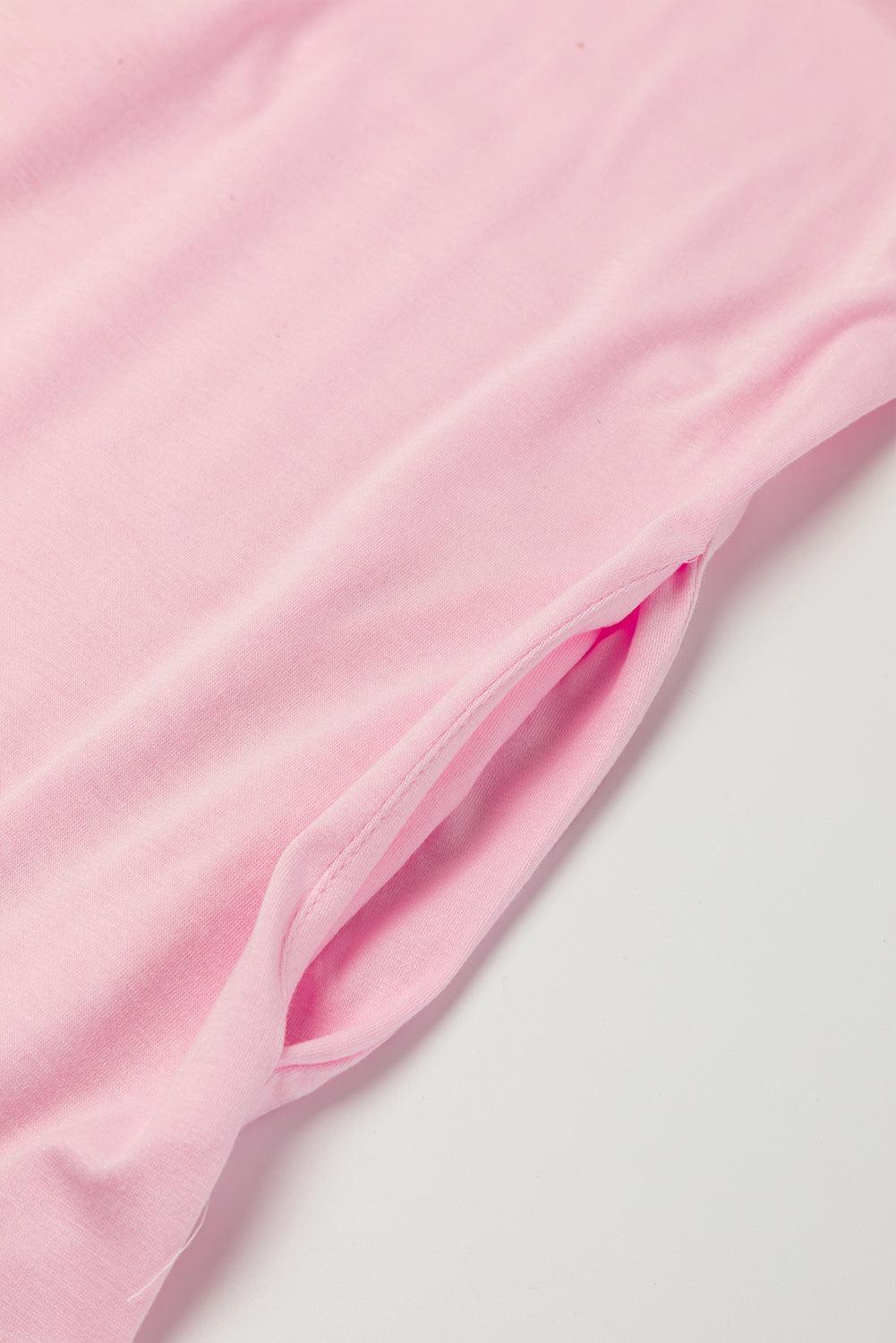 Emma™ | Maxi T-shirt Kjole med V-hals, Slids og Lommer