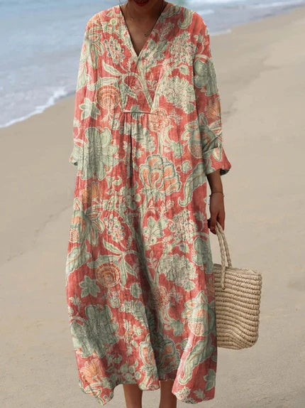 Thea™ | Vintage Blomstret Kjole